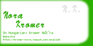 nora kromer business card